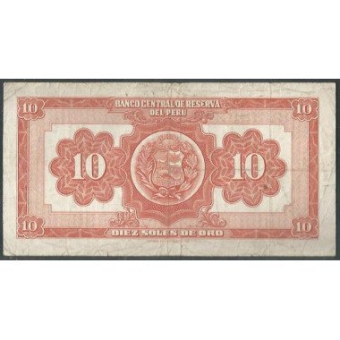 Peru, 10 Soles 23 Feb 1968 P84a