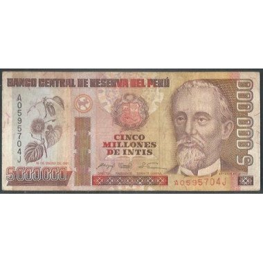 Peru, 5.000.000 Intis 16 Ene 1991 P150a