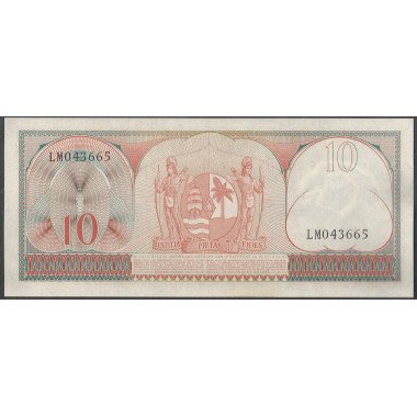 Suriname, 10 Gulden 1 Sep 1963 P121b