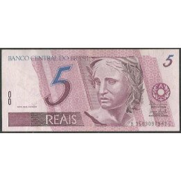 Brasil 5 Reales ND1997- Firma 40 P244Af