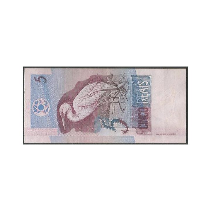 Brasil 5 Reales ND1997- Firma 40 P244Af reverso