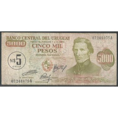 Uruguay, 5 Nuevos pesos...