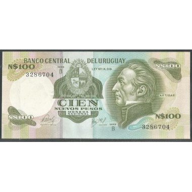 Uruguay, 100 Nuevos Pesos ND1978 B P62a