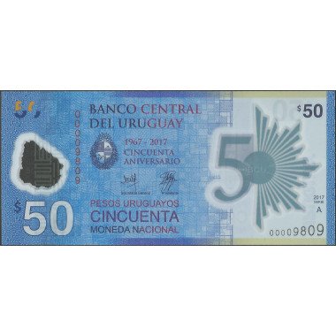 Uruguay, 50 Pesos 2017 A P100