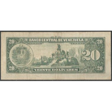 Venezuela, 20 Bolivares 7 May 1963 B 7 Dig P43c