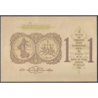 Francia - Camara de Comercio de Paris, 1 Franc 1923