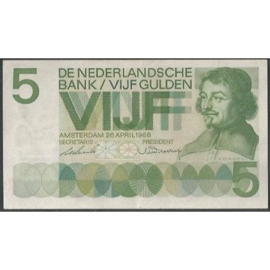 Holanda, 5 Gulden 26 Abr 1966 P90a