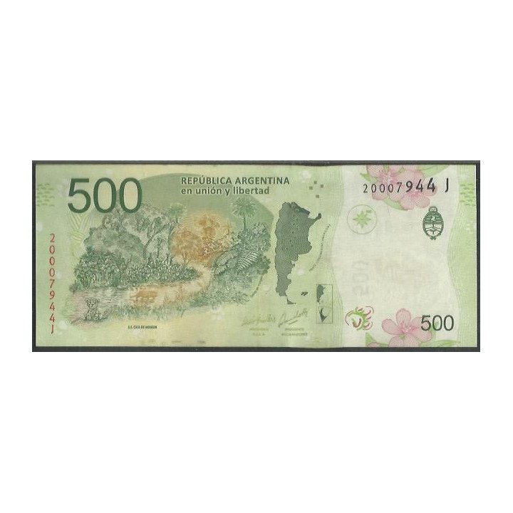 Argentina 500 Pesos ND2016 Serie J P365 reverso