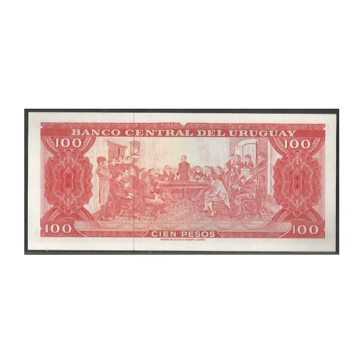 Uruguay 100 Pesos ND1967 P47a9 reverso
