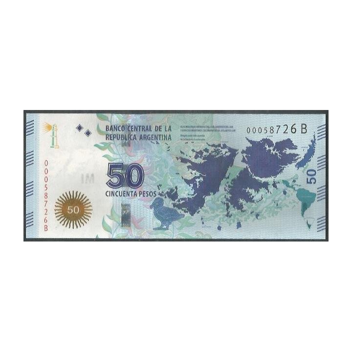 Argentina 50 Pesos 2015 Serie B P362b