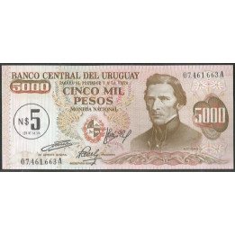 Uruguay 5 Nuevos pesos ND1975 P57