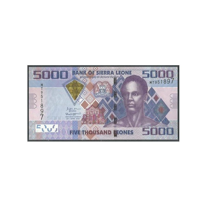 Sierra Leona, 5.000 Leones 27 Abr 2021 P32f