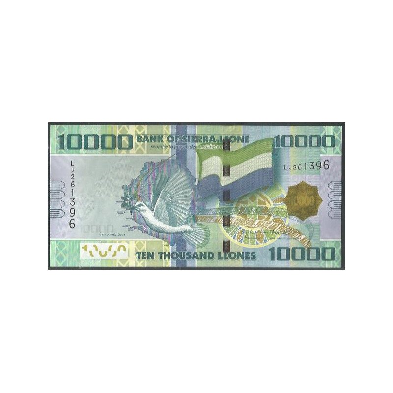 Sierra Leona, 10.000 Leones 27 Abr 2021 P33f