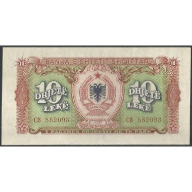 Albania, 10 Leke 1957 P28a