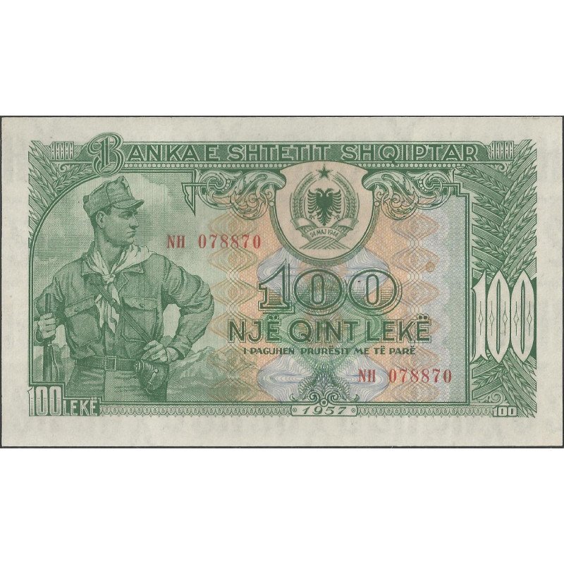 Albania, 100 Leke 1957 P30a