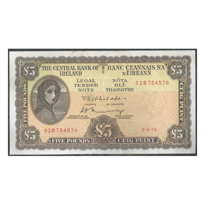 Irlanda 5 Pounds 5 Sep 1975 P65c