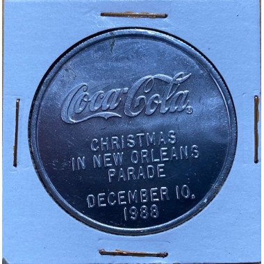 Ficha Coca-Cola Christmas in New Orleans parade Dic 10 1988