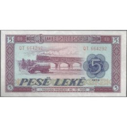 Albania 5 Leke 1976 P42a