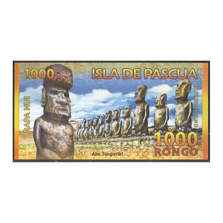 Isla de Pascua 1.000 Rongo 1 Sep 2011 reverso