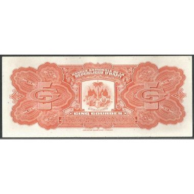 Haiti, 5 Gourdes L1919 P202a2