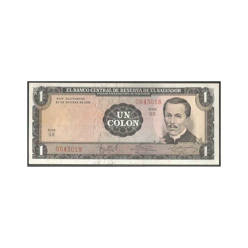 El Salvador, 1 Colon 24 Oct 1972 P115a