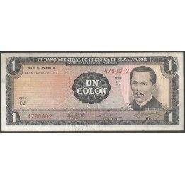 El Salvador 1 Colon 24 Oct 1972 P115a