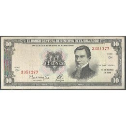 El Salvador 10 Colones 17 Mar 1988 P135b