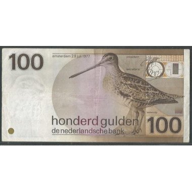 Holanda, 100 Gulden 28 Jul 1977 P97a