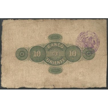 Banco de Oriente 10 Pesos 14 Feb 1888 Ps699