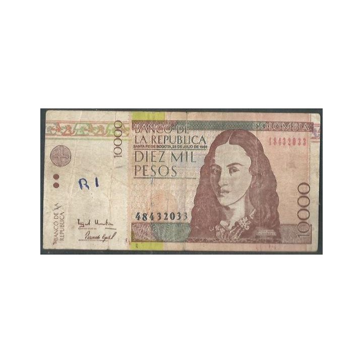 Billete de 10.000 Pesos 23 Jul 1999 Falso BGW619
