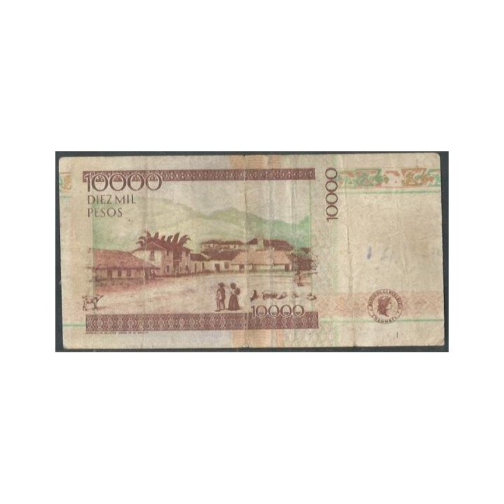 Billete de 10.000 Pesos 23 Jul 1999 Falso BGW619 reverso