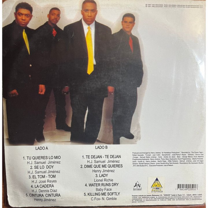 Henry Jimenez y Los Homeboys It's About Time Colombia 1997 reverso