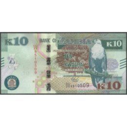 Zambia 10 Kwacha 2020 P58c