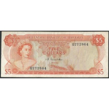 Bahamas, 5 Dollars L1974 P37a