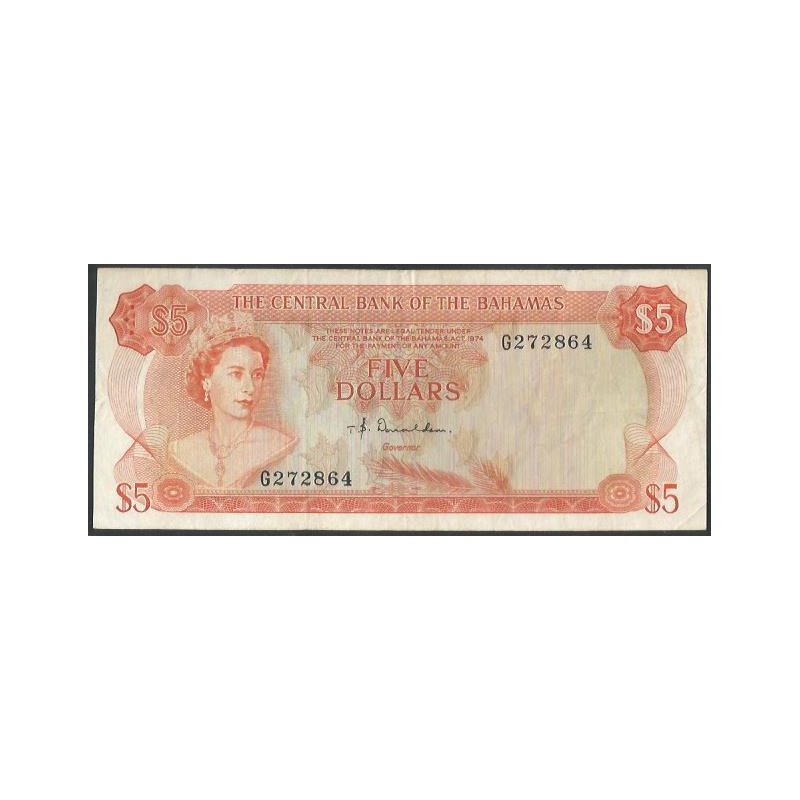 Bahamas, 5 Dollars L1974 P37a