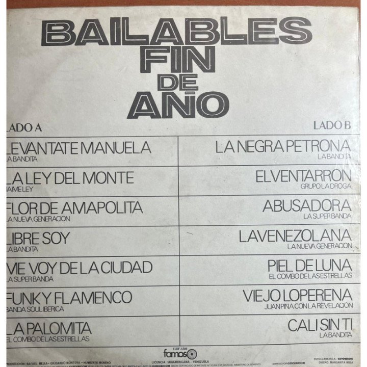 Bailables Fin De Año Colombia - Venezuela reverso