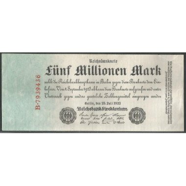 Alemania, 5.000.000 25 Jul 1923 P95