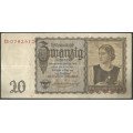 Alemania 3° Reich, 20 Reichsmark 16 Jun 1939 P185