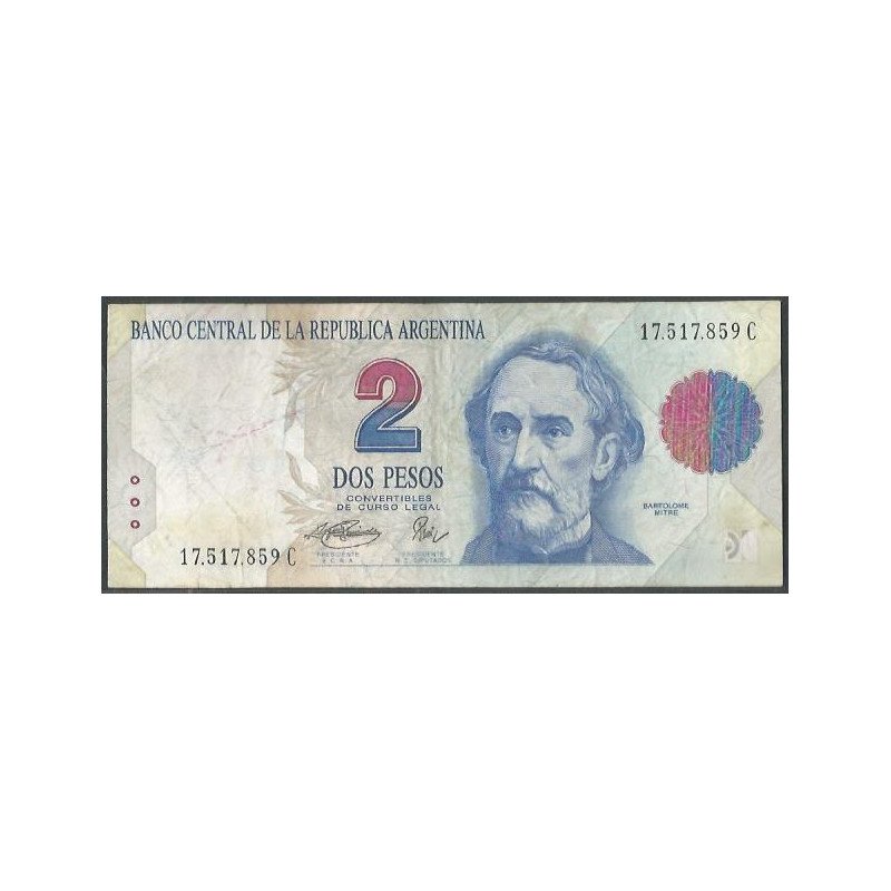 Argentina, 2 Pesos ND1993 Serie C P340b
