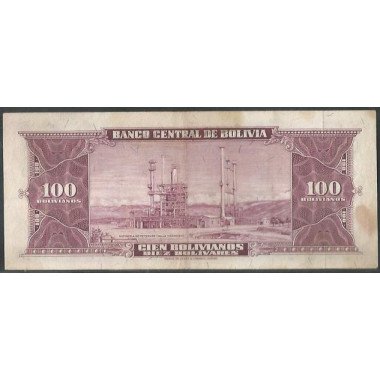 Bolivia, 100 Bolivianos L 20 Dic 1945 Serie H1 P147