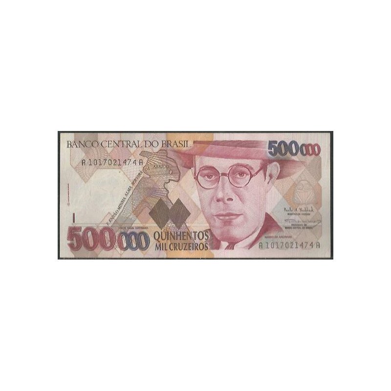 Brasil, 500.000 Cruzeiros ND1993 Firma 30 P236a