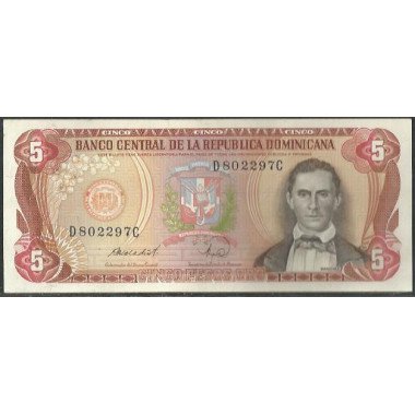 Rep. Dominicana, 5 Pesos 1988 P118c