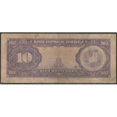 Venezuela, 10 Bolivares 26 May 1955 N 7 Dig P31c