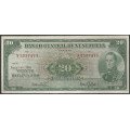 Venezuela, 20 Bolivares 6 Jun 1961 X 7 Dig P43b