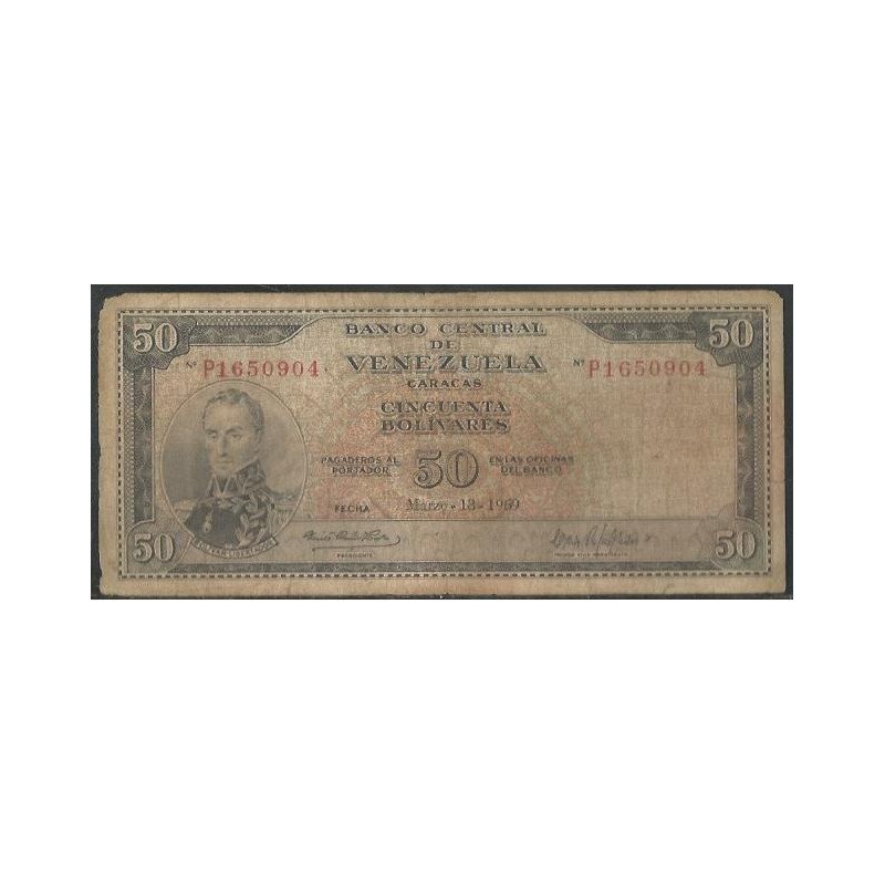 Venezuela, 50 Bolivares 18 Mar 1969 P7 P47e