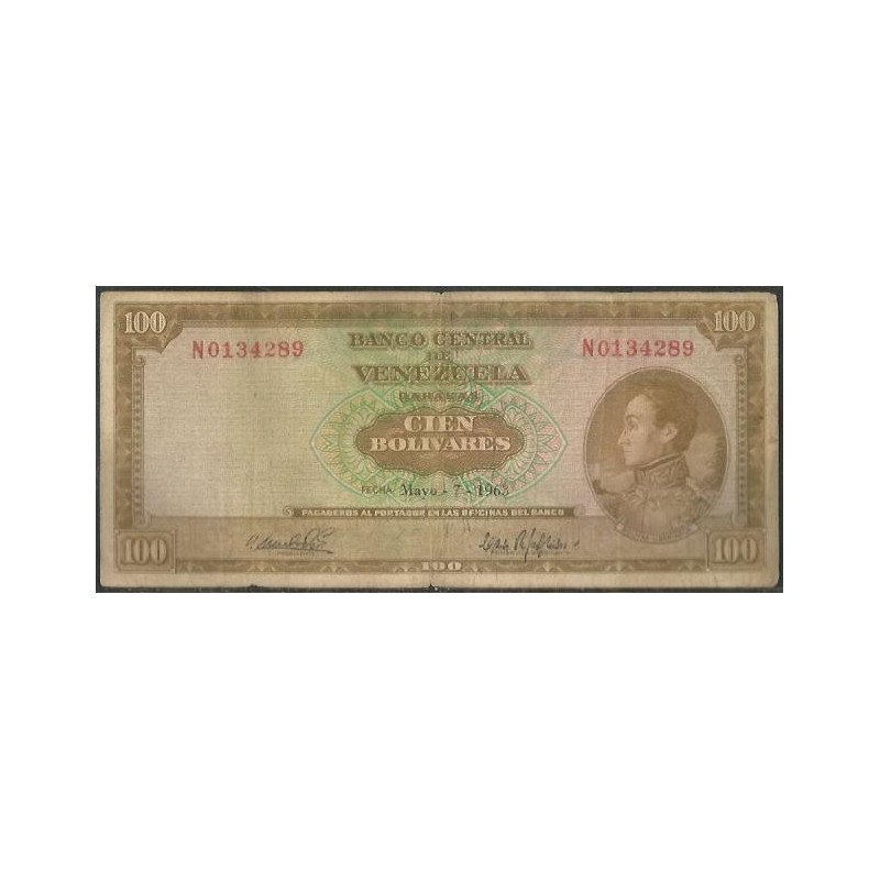 Venezuela, 100 Bolivares 78 May 1963 N 7 Dig P48a