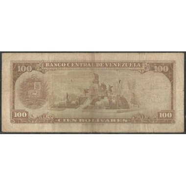 Venezuela, 100 Bolivares 17 Ago 1971 Z 7 Dig P48h
