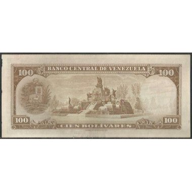 Venezuela, 100 Bolivares 24 Oct 1972 D 7 Dig P48i