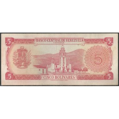 Venezuela, 5 Bolivares 30 Sep 1969 G 7 Dig P50c