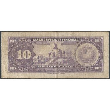 Venezuela, 10 Bolivares 27 Ene 1976 K 8 Dig P51e